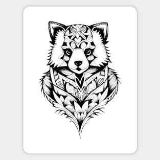 Red Panda Wild Animal Nature Illustration Art Tattoo Magnet